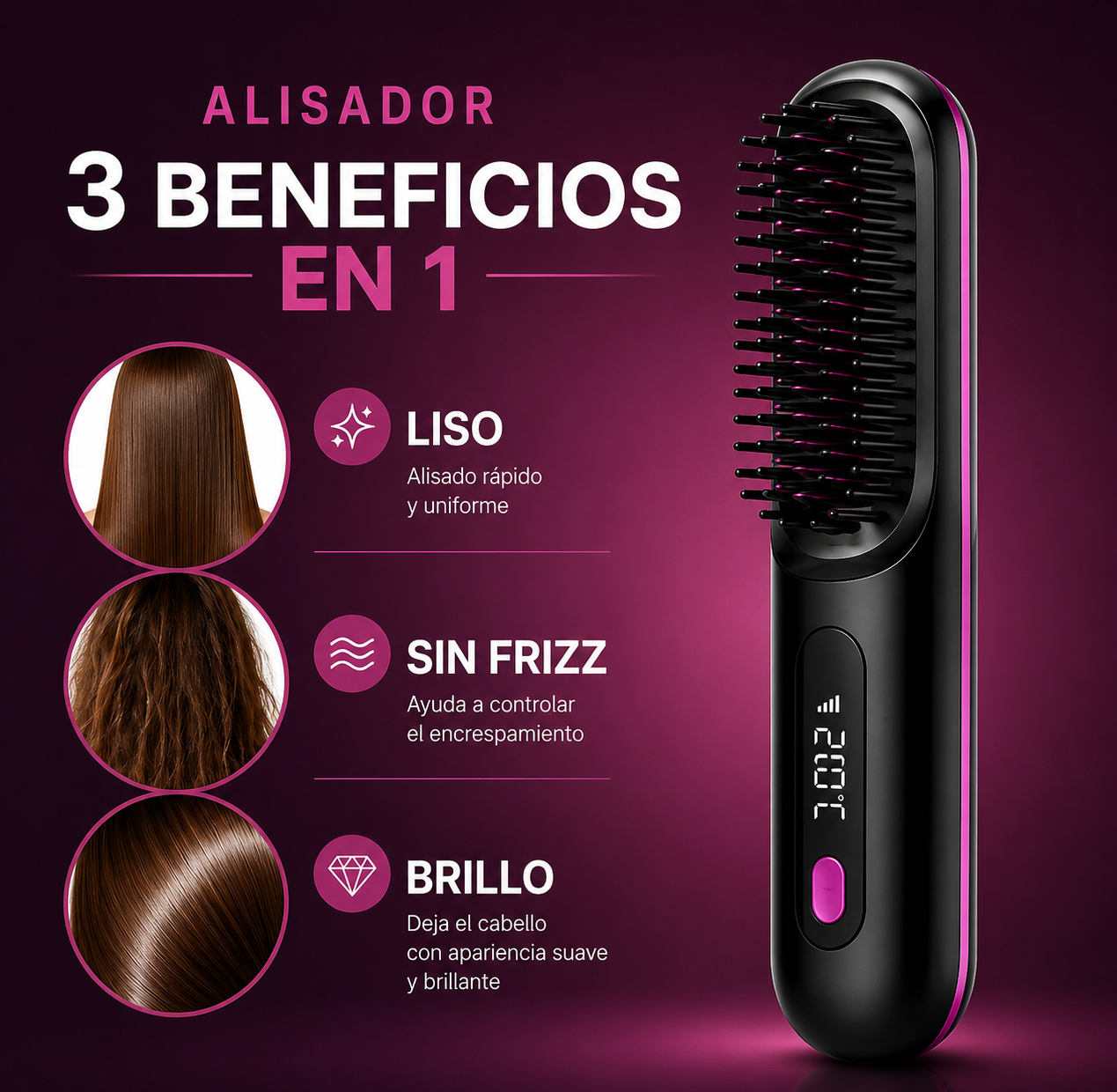 Kit cepillo alisador